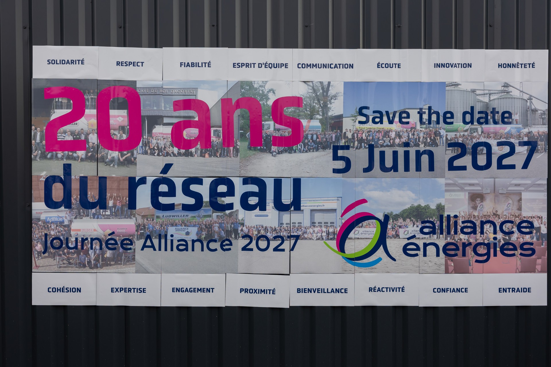 Affiche des 20 ans du réseau Alliance Énergies