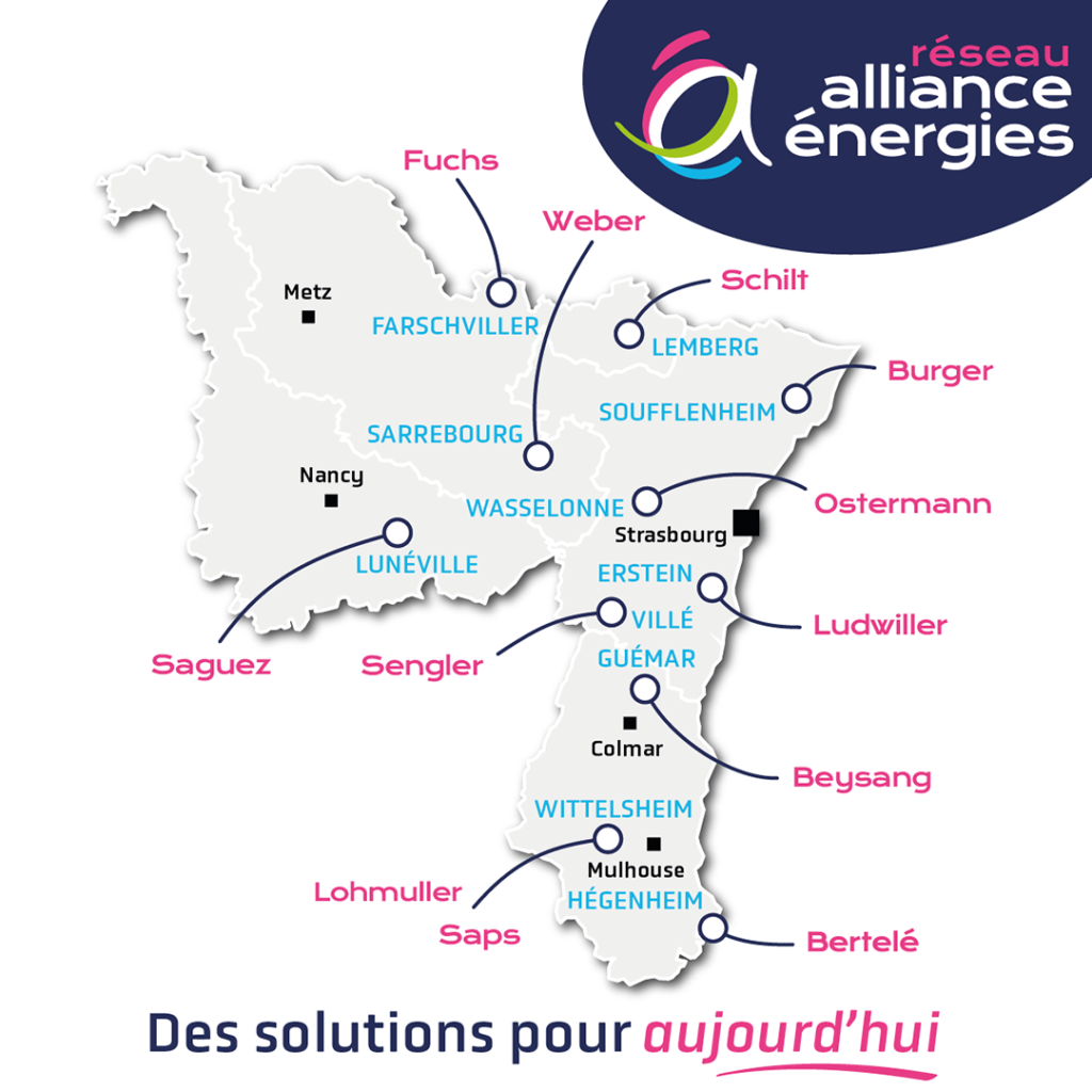 Carte du réseau Alliance Énergies