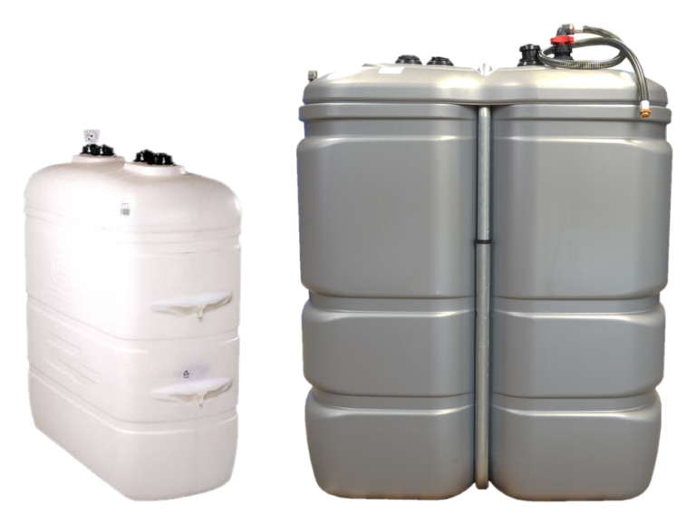 Cuves à fioul neuves de 1 000 à 2 500 litres, cuve simple et cuves jumelées