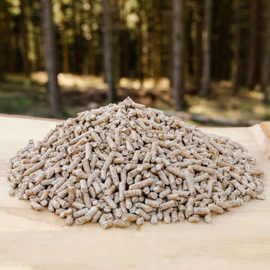 Tas de granulés de bois